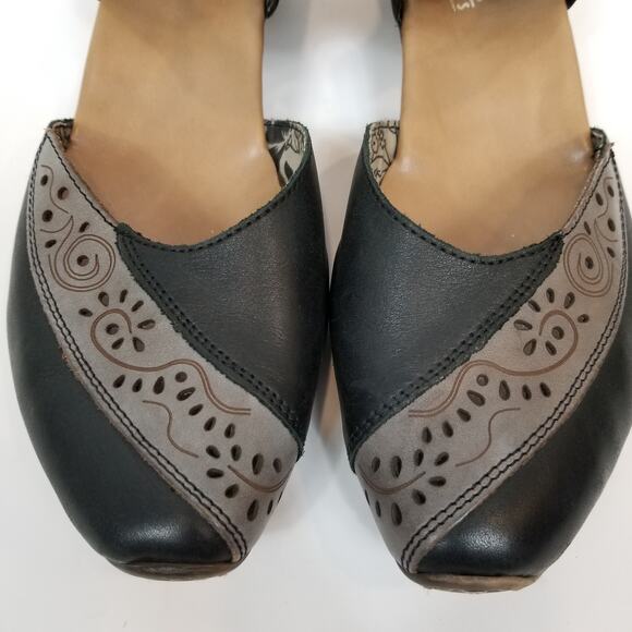 Rieker Antistress Women's Black Gray Mary Jane Leather Comfort Shoes Size 40 - Picture 4 of 12